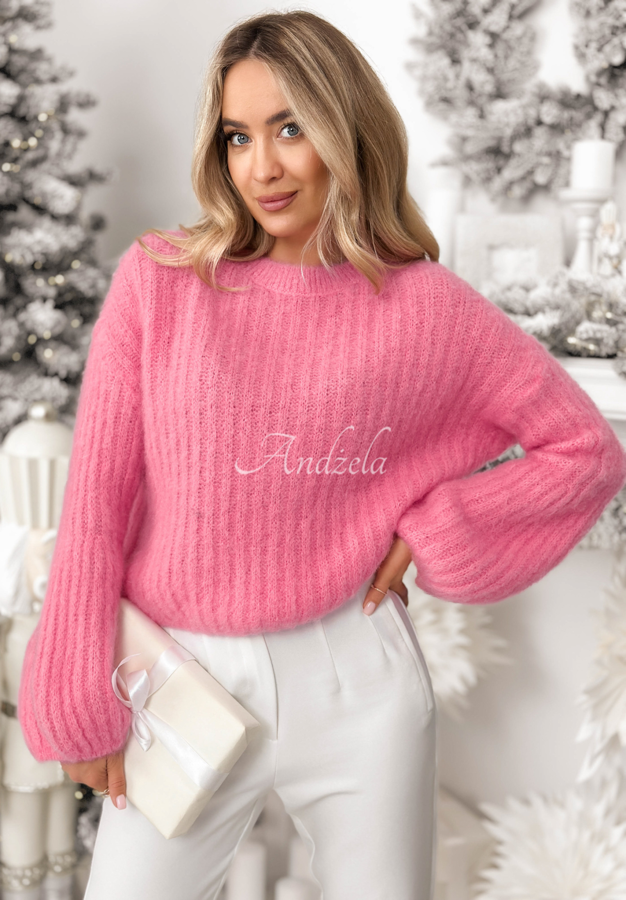 Mohair sweater with wide sleeves Better Than That pink