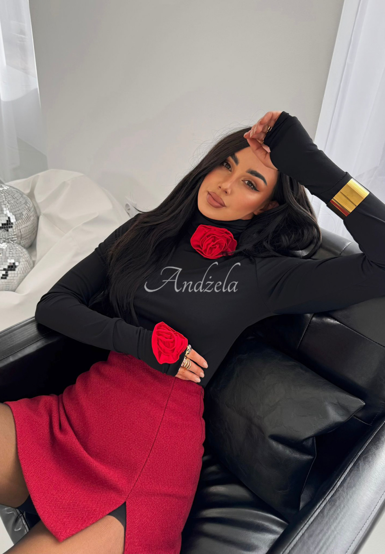 Spódnico-spodenki mini z rozcięciem La Milla Got My Attention czerwone