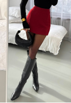 Spódnico-spodenki mini z rozcięciem La Milla Got My Attention burgundowe II