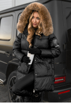 Długa Pikowana Jacket The Luckiest in black