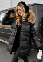 Długa Pikowana Jacket The Luckiest in black