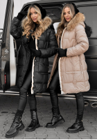 Długa Pikowana Jacket Rivia ciemny beż