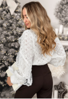 Koronkowa koszula z żabotem Dear Santa Claus ecru