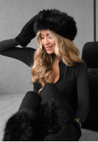 Opaska z futerkiem Not To Allow czarna