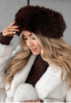 Opaska z futerkiem Not To Allow czekoladowa