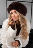 Opaska z futerkiem Not To Allow czekoladowa