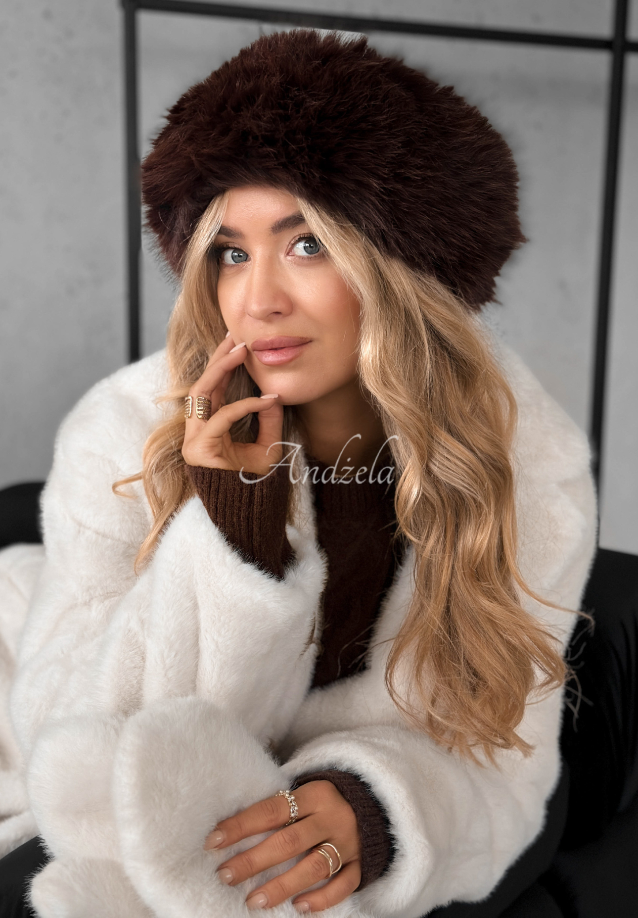 Not To Allow chocolate fur headband