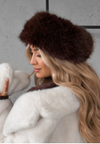 Opaska z futerkiem Not To Allow czekoladowa