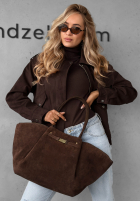 Zamszowa torebka Almost Ready czekoladowa