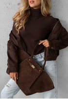 Zamszowa torebka Almost Ready czekoladowa