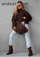 Zamszowa torebka Almost Ready czekoladowa