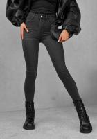 Spodnie jeansowe skinny Not Too Much szare