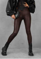 Skórzane legginsy Fits Me Perfectly czekoladowe