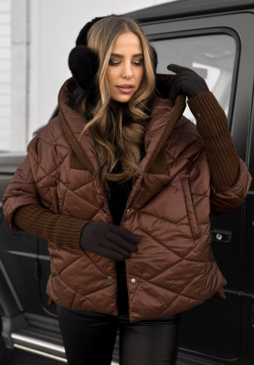 Sancha chocolate oversize hooded jacket