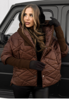 Kurtka oversize z kapturem Sancha czekoladowa