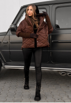 Kurtka oversize z kapturem Sancha czekoladowa