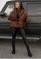 Jacket oversize z kapturem Sancha in chocolate