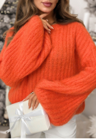 Sweter z szerokimi rękawami Better Than That pomarańczowy