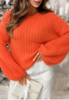 Sweter z szerokimi rękawami Better Than That pomarańczowy