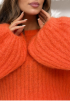 Sweter z szerokimi rękawami Better Than That pomarańczowy