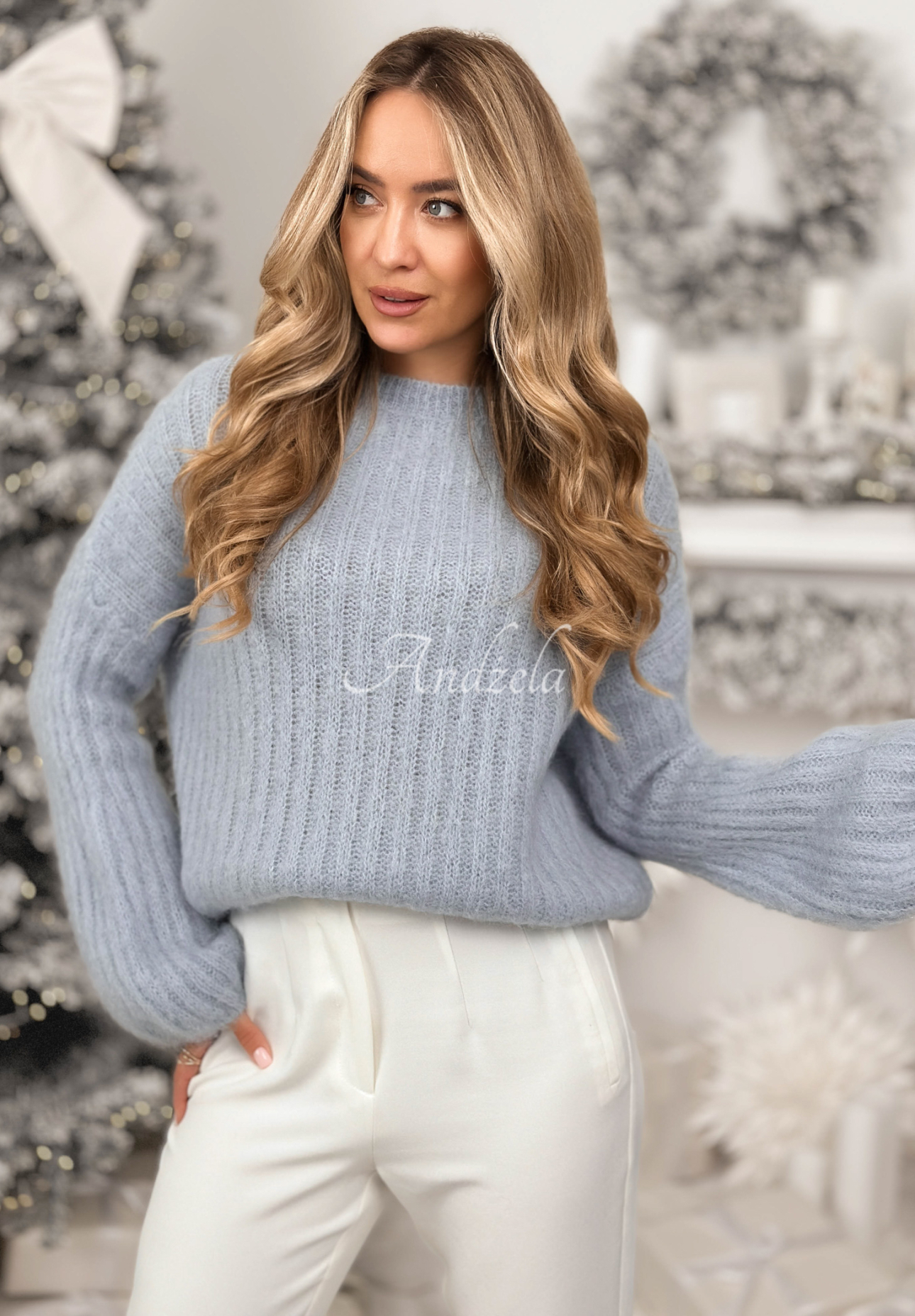 Mohair sweater with wide sleeves Better Than That blue