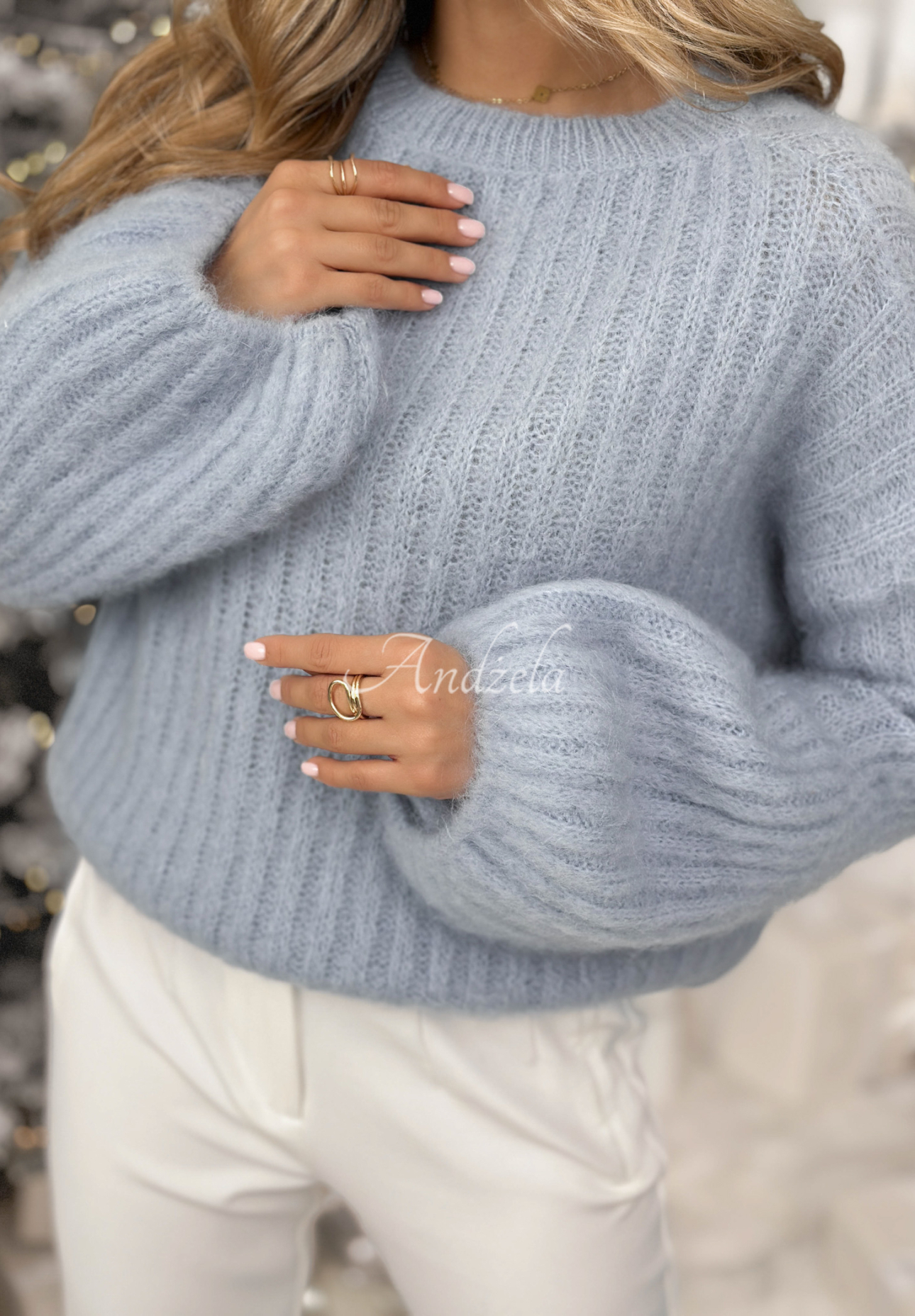 Mohair sweater with wide sleeves Better Than That blue