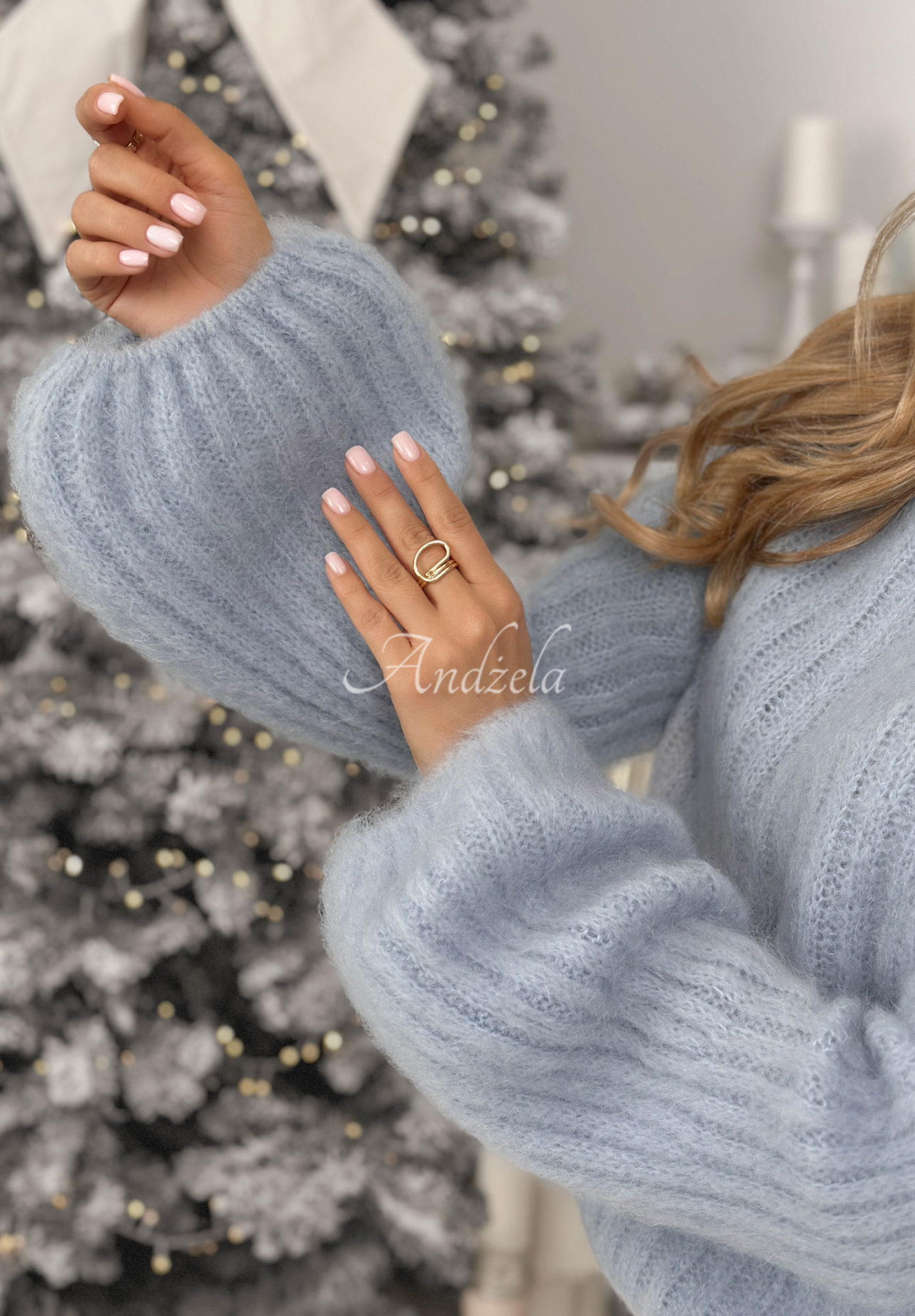 Mohair sweater with wide sleeves Better Than That blue