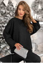 Bluzka z kokardą i kryształkami The Stars Twinkle czarna