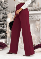 Spodnie z przeszyciami A Minute Ago burgundowe