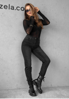 Lekki sweter z golfem z kaszmirem Be The One czarny