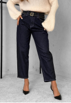 Spodnie jeansowe balloon Important Message granatowe