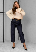 Spodnie jeansowe balloon Important Message granatowe