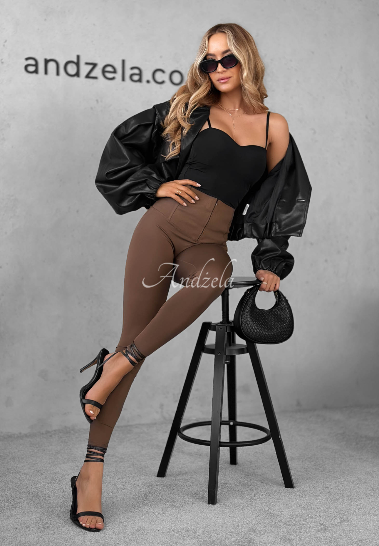 Modelujące legginsy Too Good czekoladowe