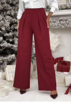 Spodnie z przeszyciami After You Left burgundowe