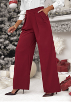 Spodnie z przeszyciami After You Left burgundowe