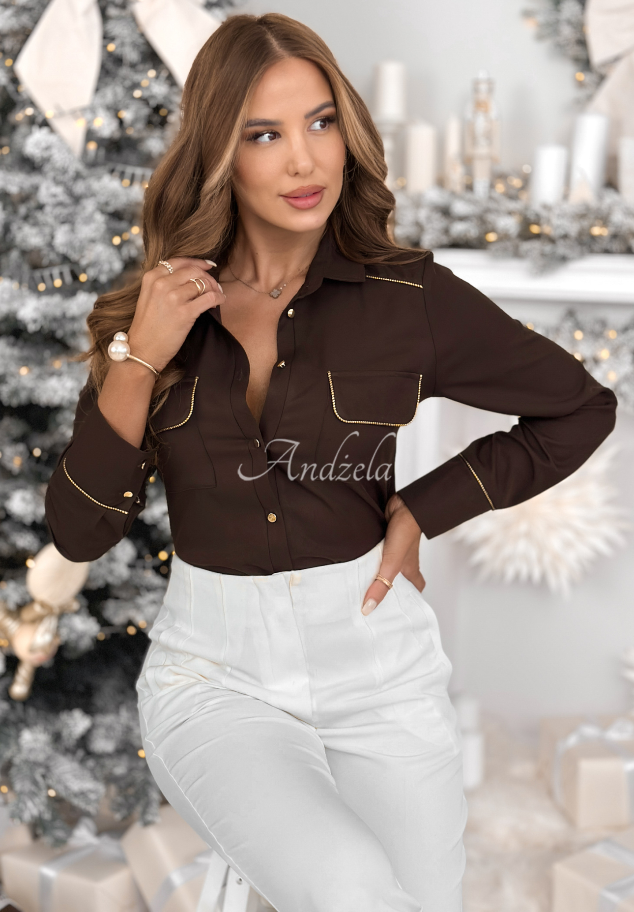 Viscose shirt with pockets Advent Calendar chocolate