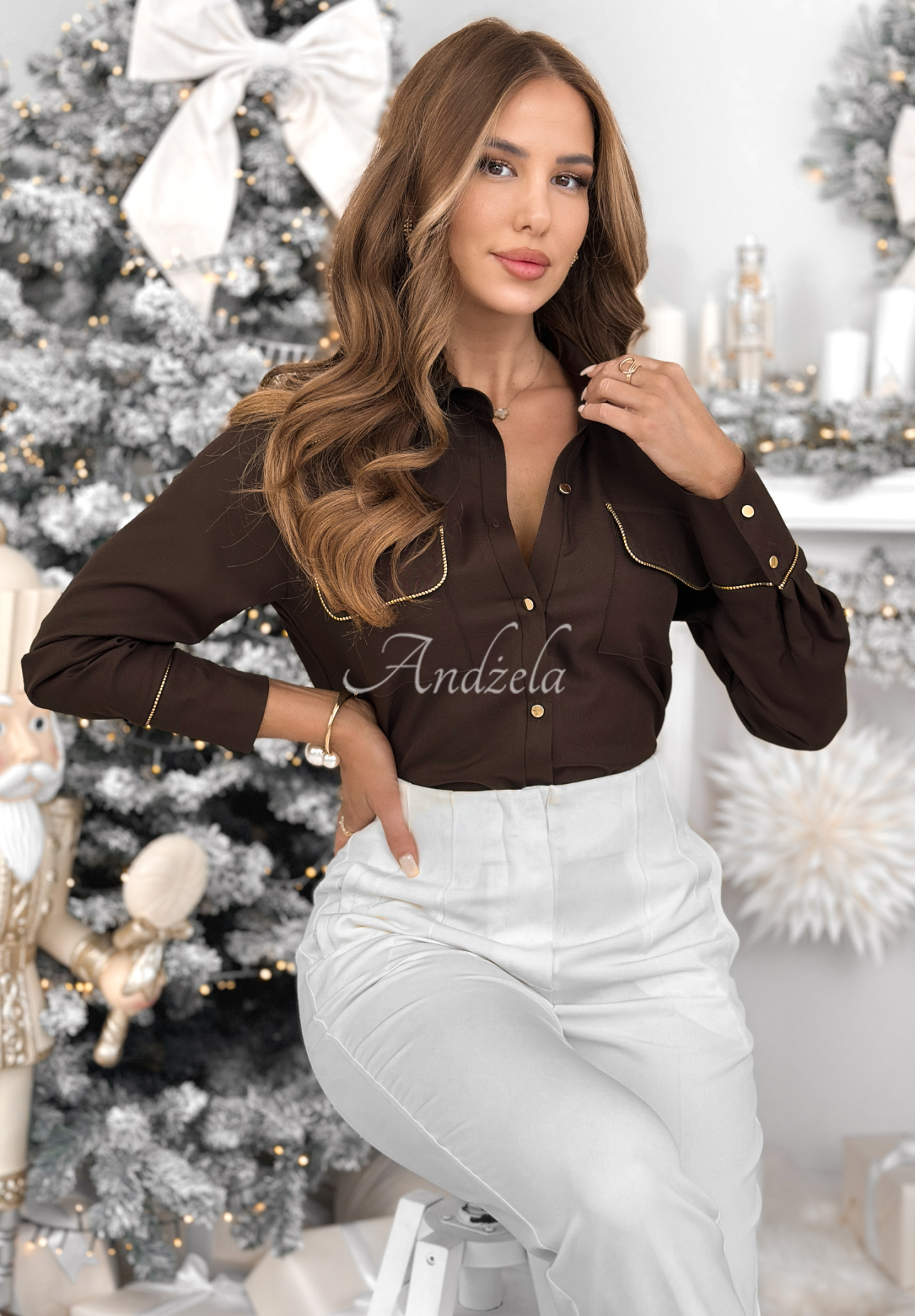 Viscose shirt with pockets Advent Calendar chocolate