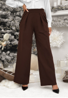 Spodnie z przeszyciami After You Left czekoladowe