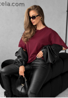 T-shirt Very Fine burgundowy