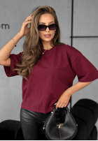 T-shirt Very Fine burgundowy