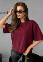 T-shirt Very Fine burgundowy