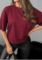 T-shirt Very Fine burgundowy