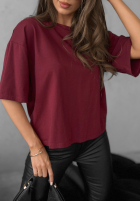 T-shirt Very Fine burgundowy