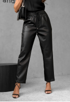 Skórzane spodnie Choosing Myself czarne