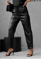 Skórzane spodnie Choosing Myself czarne