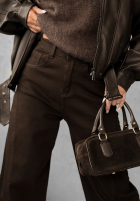 Spodnie jeansowe balloon Say Less czekoladowe