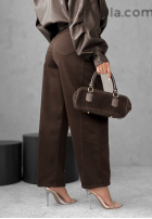 Spodnie jeansowe balloon Say Less czekoladowe