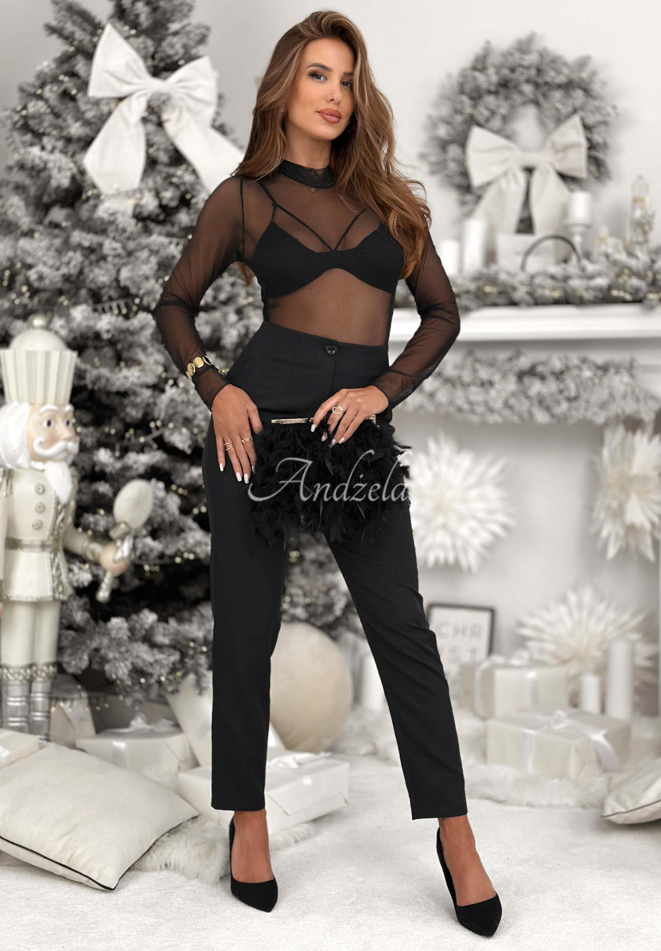 Matching mesh bodysuit Feel The Night black