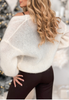 Moherowy krótki kardigan Touch Of Autumn ecru