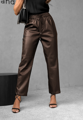 Choosing Myself chocolate leather pants